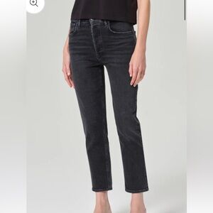 Agolde Riley High Rise Straight Crop Jean